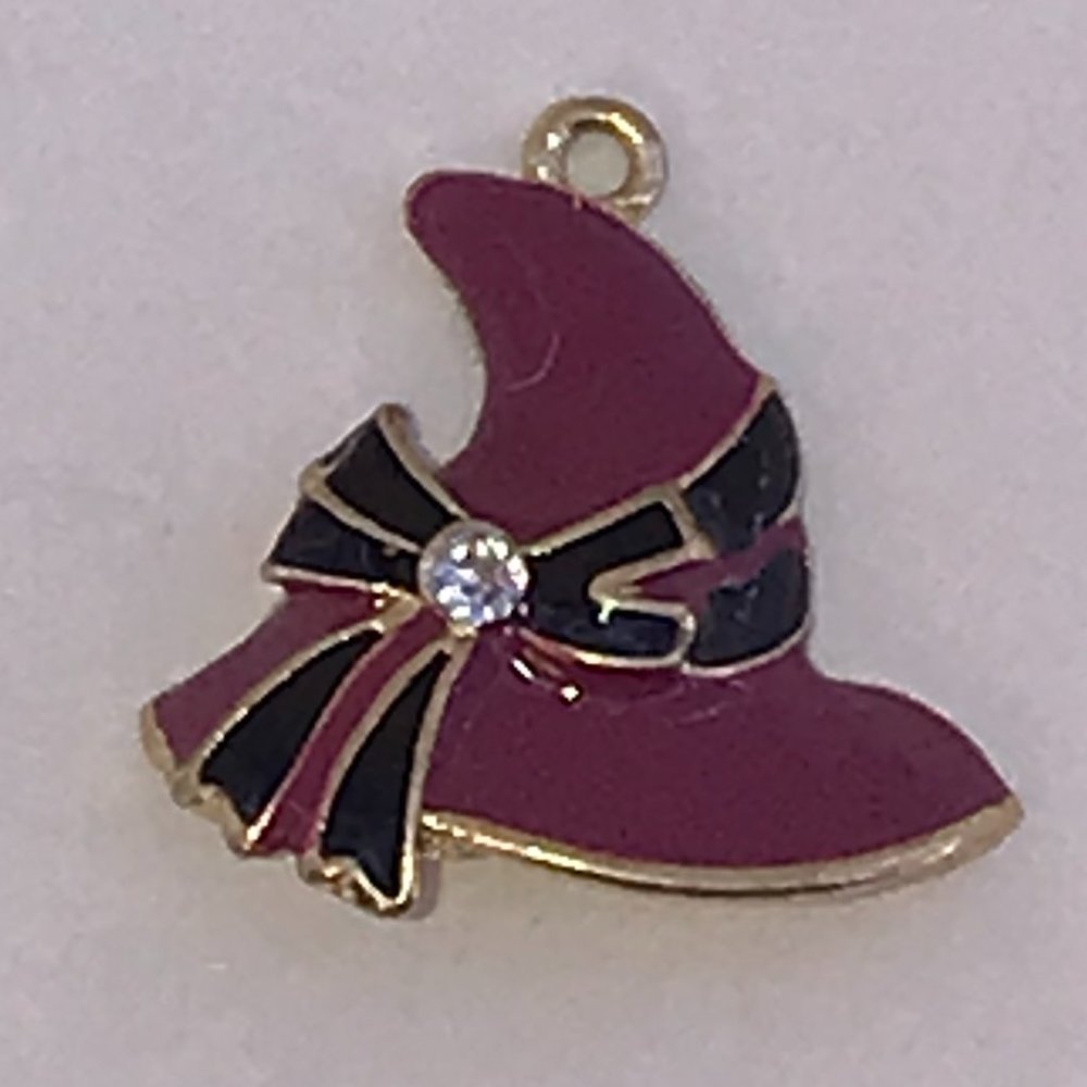 Cute Enamel Gold Plated Witches Hat
